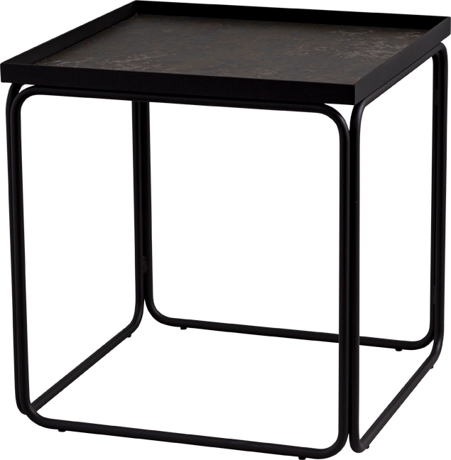 Masterliving Tables TABLE ROUNDED BLACK SQUARE H.45CM