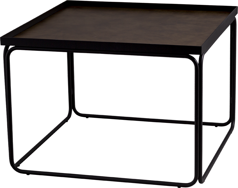 Masterliving Tables TABLE ROUNDED BLACK SQUARE H.40CM