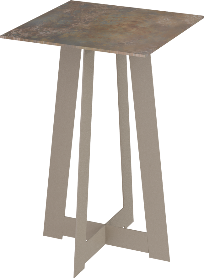 Masterliving Tables TABLE TRIANGLE BEIGE TERRA H.50CM